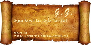 Gyurkovits Gábriel névjegykártya